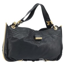 Borsa a tracolla Jimmy Choo in pelle nera oro originale YKZ210