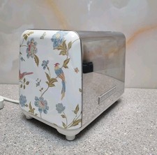 Laura Ashley 2 Slice Toaster by VQ - Defrost Reheat Warming Rack - Elveden White