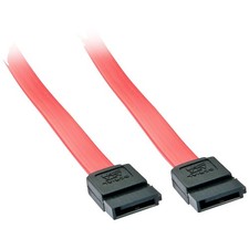 Image of LINDY 33324 SATA Cable Red 1x SATA plug 7-pin to 1x SATA plug 7-pin 0.50 m