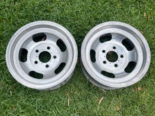 2 Vintage 1970s 14x7 Fenton Slot Mag Aluminum Car Truck Wheel Chevy 5x4-34
