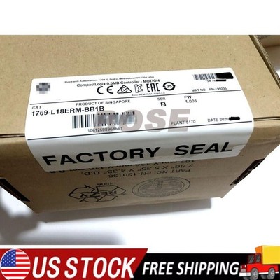 New Sealed 1769-L18ERM-BB1B AB CompactLogix 0.5MB Controller Motion US Free Tax