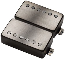 EMG James Hetfield Sig Humbucker Pickup Set, Long Shaft, Brushed Black Chrome