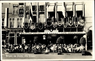 Ak Bergen op Zoom Nordbrabant Niederlande, De Draak, Pension Hotel... - 3708943