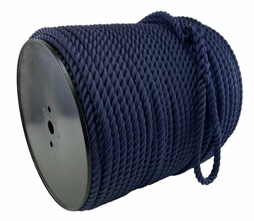 10mm Navy 3st Nylon Rope x 150m Anchor Rope On A Reel With 12 Inch Soft Eye - Picture 2 of 6