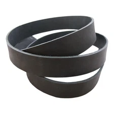 Hermann Oak Black Drum-dyed Veg Tan Leather Belt Blank Strip