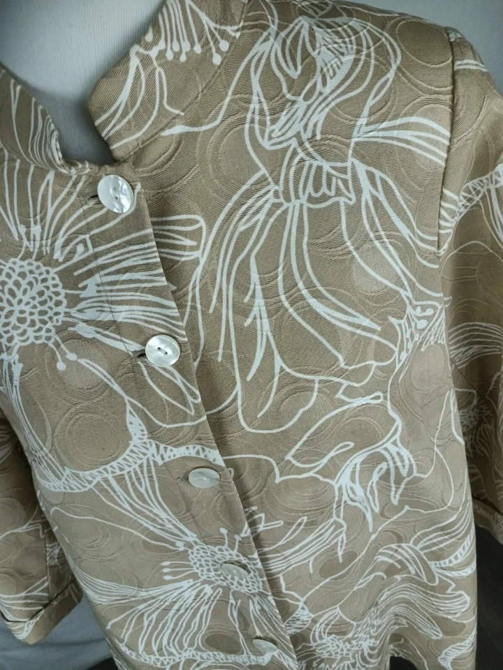 Susan Graver Wms 尺寸 1X 围攻颜色 100% 棉套装独立夹克 B9 — 第 2/4 张图片