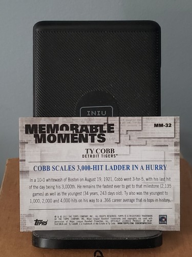 2017 Topps Baseball Memorable Moments Ty Cobb Detroit Tigers #MM-32 - Imagen 2 de 2