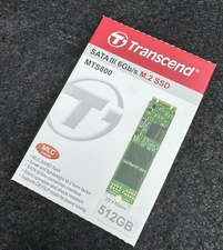 TRANSCEND 512GB 2280 M.2 SATA III MLC SSD TS512GMTS800 NEW SEALED