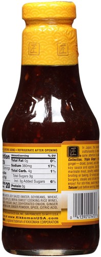 Kikkoman Takumi Teriyaki Triple Ginger Sauce - 19.5 oz (Pack of 3) - Picture 4 of 5