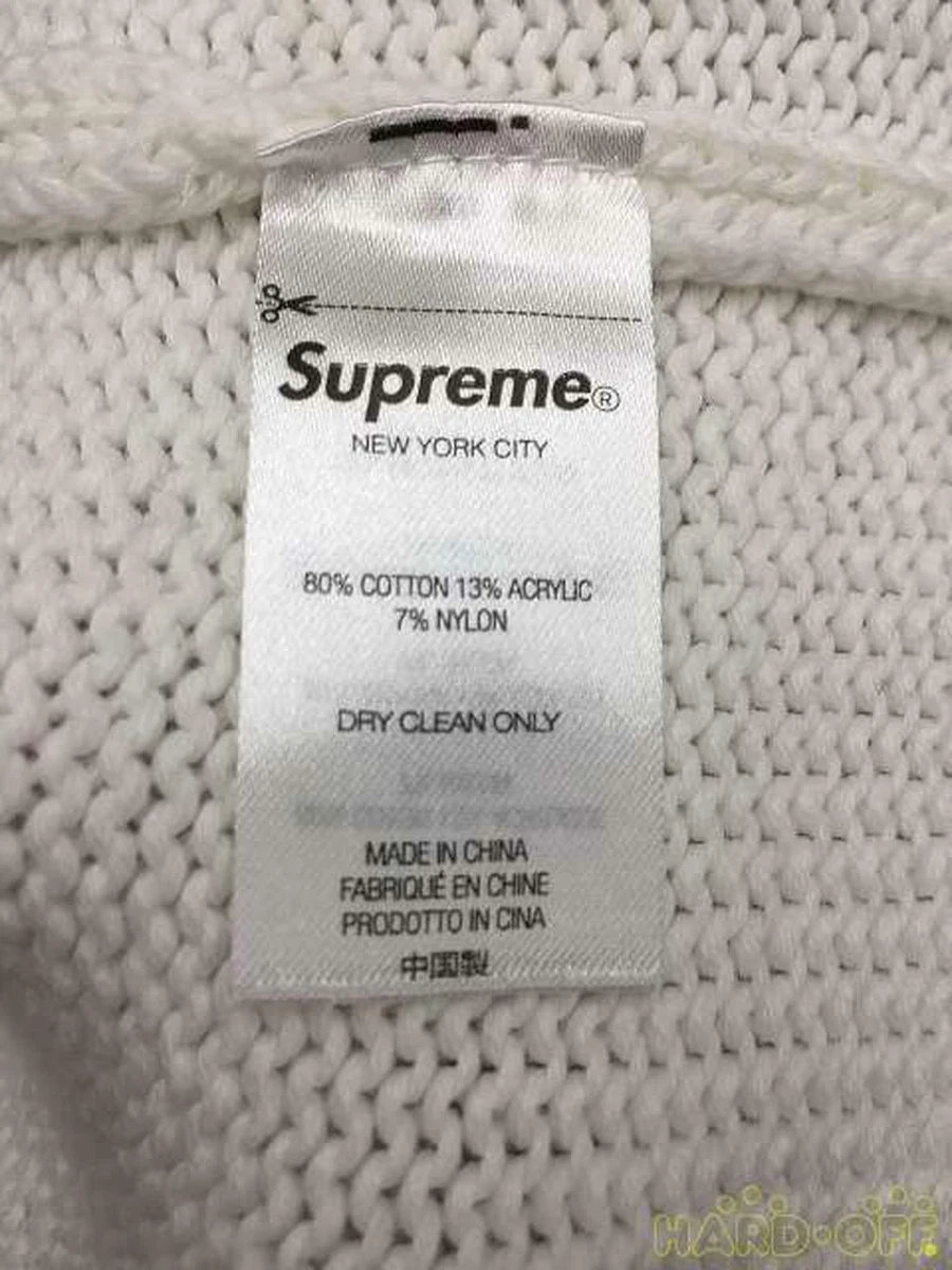 Chenille Logo Sweater SUPREME white L | eBay