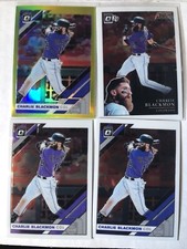 2019 donruss optic baseball Charlie Blackmon lot of 4 cards