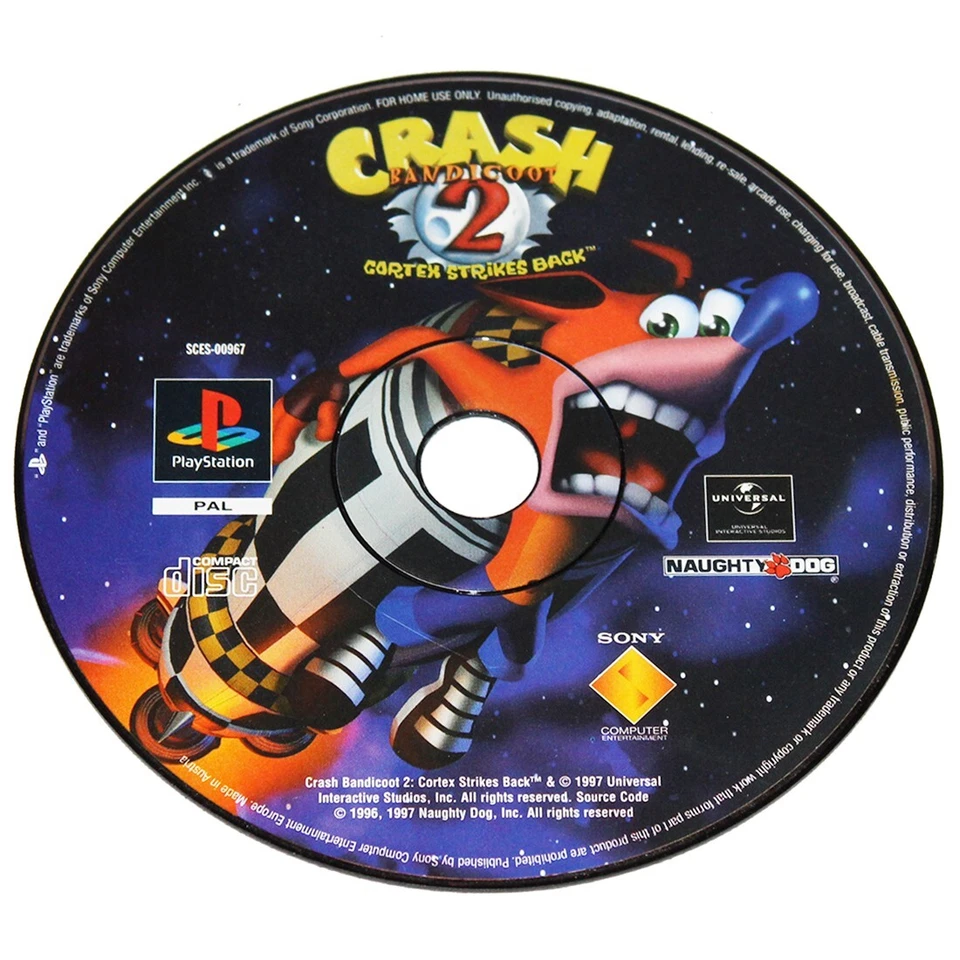 Jeu vidéo Playstation PS1 Crash Bandicoot 2 disque seul - Photo 1/1