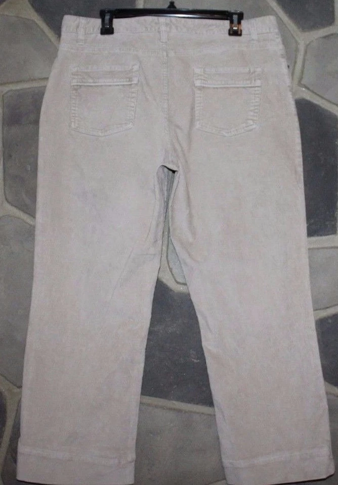 BASS JEANS Women's Size 14 Tan Corduroy Stretch Pants/Trousers EUC - Изображение 2 из 4