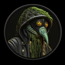 Halloween Patch Iron-on Applique Fantasy Badge Creature Plague Doctor Costume