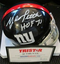 Y.A. TITTLE NEW YORK GIANTS SIGNED AUTOGRAPH MINI HELMET TRI STAR CERTIFIED COA
