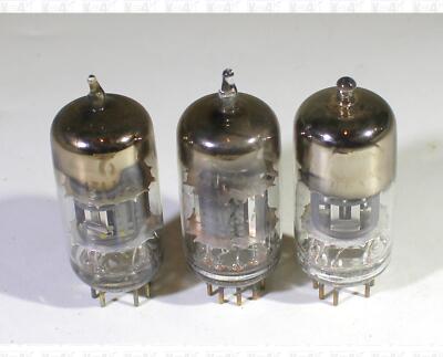 Assorted Brands 6EU8 Vacuum Tubes Tested Used Good Lot Of 3