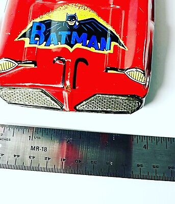 ASC Aoshin ca. 1972 Tin Lithographed Battery Operated Batmobile for Sale -   - Antique Toys for Sale