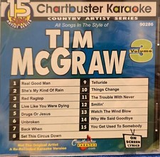 90286 TIM MCGRAW     CHARTBUSTER KARAOKE CDG LOT VA