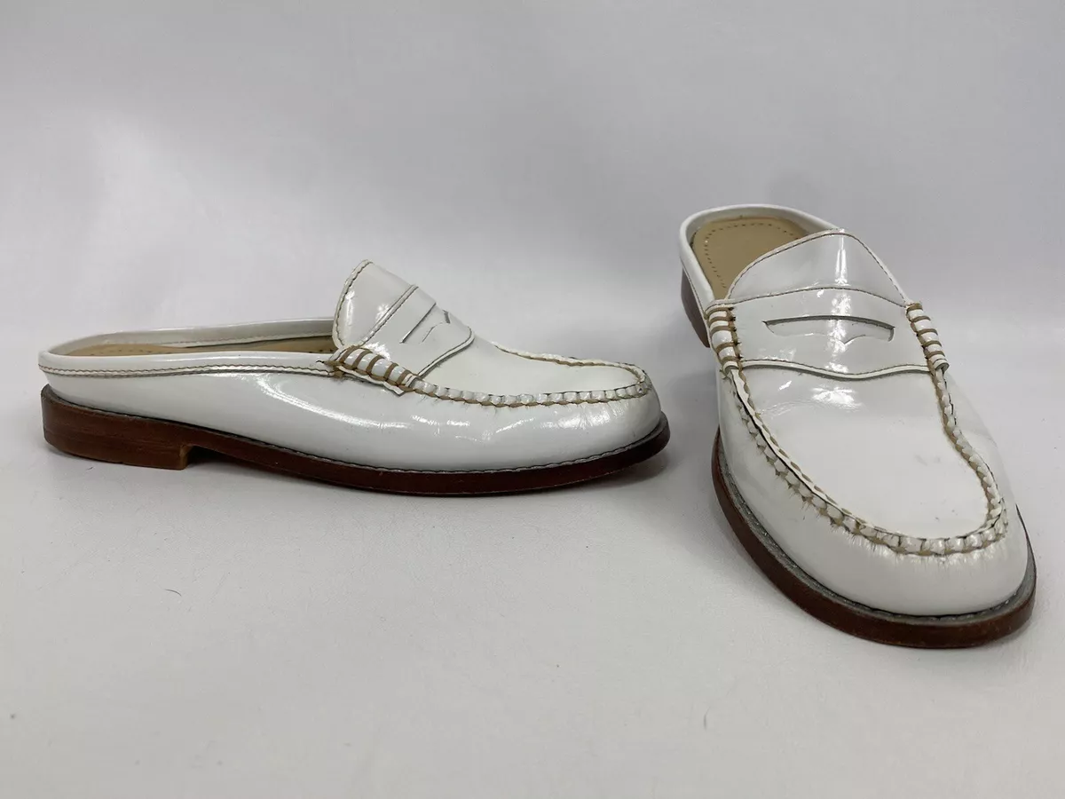 White patent hotsell loafers womens