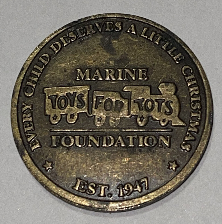 US Marine Corps USMC Semper Fidelis Toys for Tots Coin, Marine