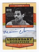2003-04 UD Legends MAURICE CHEEKS Legendary Auto Signatures Card HOF