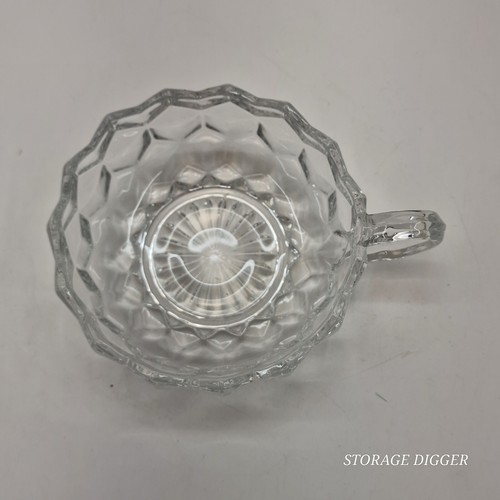 Vintage Fostoria Clear Crystal Glass Handled Nappy Bowl Candy Dish, Round 4.5" - Picture 3 of 11
