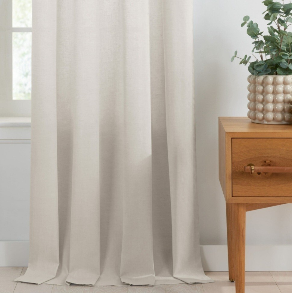 訳ありCONNECT with NATURE 　CLOTH&CROSS×××Ts Gap Home Yarn Dyed Chambray Organic Cotton Window Curtain