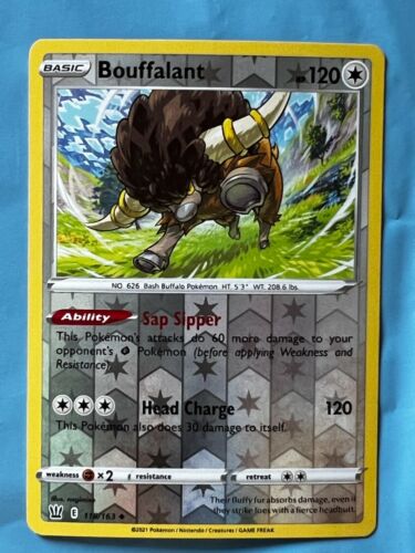 Pokémon Bouffalant Reverse Holographic Common Card Battle Styles 118/163 - Picture 1 of 2