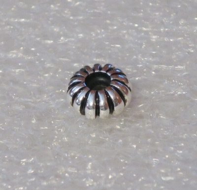 NEW DaVinci Beads & Charms Interchangeable Jewelry-Silver Stripe Stopper DB109-1