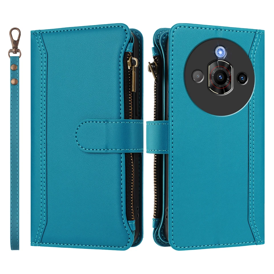 For ZTE nubia Focus Pro 5G, Flip Leather Wallet 9 Card Slots Stand Case Cover - Image 4 of 4