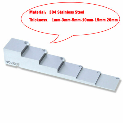 6 Step Calibration Block for Ultrasonic Thickness Gauge Linearity in NDT Testing