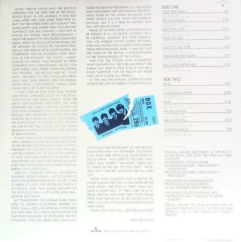 THE BEATLES At The Hollywood Bowl Vinyl Record LP Parlophone 1977 Paul McCartney - Picture 4 of 11
