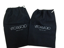 Vito Rufolo Italian Authentic Black Drawstring Purse Shoe Bags Travel  Storage