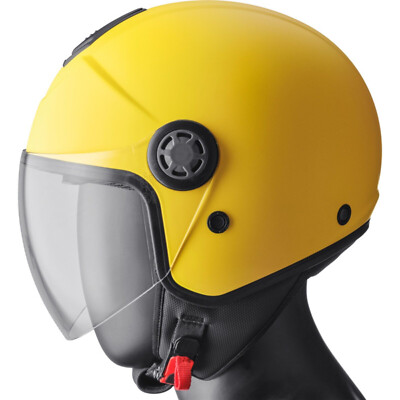 GMS Motorrad Helm Gelato Limone-Jethelm mit Sonnenblende und Visier Größe S