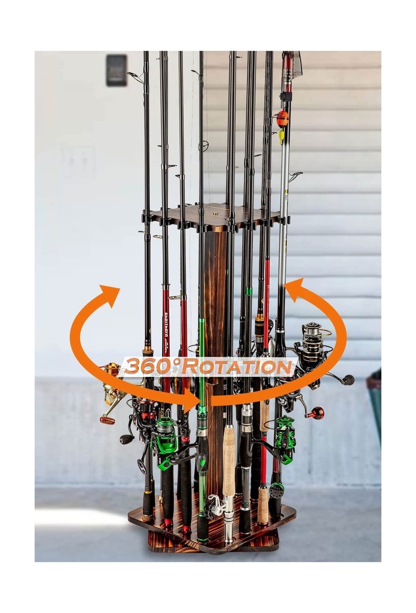 Ghosthorn Fishing Rod Holders for Garage 360 Degree Rotating