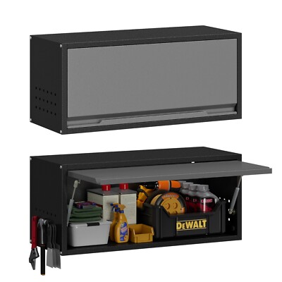 TOPASS Wall-Mounted Metal Storage Cabinet Garage Kitchen Wall Cabinet 120lbs Per