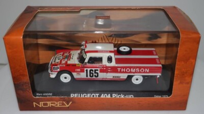 Miniature Peugeot 404 Pick-Up Paris-Dakar échelle 1:43 - Norev Neuve