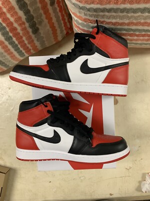 Jordan Retro Bred Toe Custom Sz originally OG Heritage