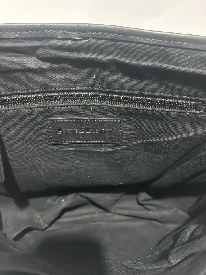 Bolso Mensajero Burberry Grifford Cuadros Ahumados Lona Recubierta Foto 4 de 4