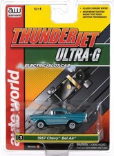 Auto World Thunderjet Ultra-G '57 Chevy Bel Air Blue HO Slot Car SC411