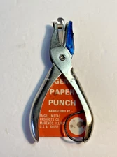 Vintage McGill Co GEM 1/4"  Ticket Paper Hole Punch Round Hole New