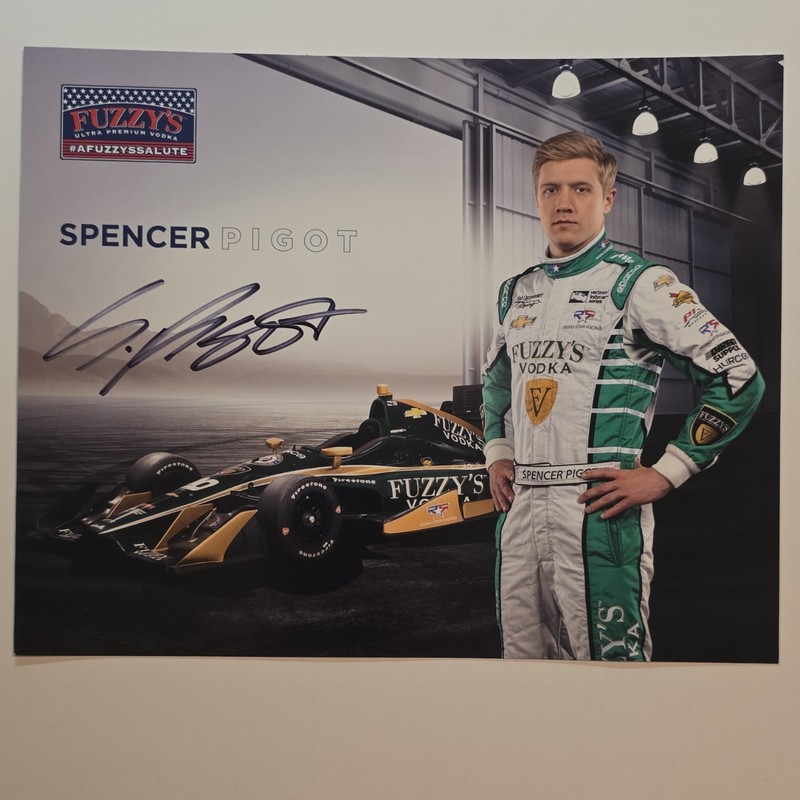Fuzzy's Vodka Spencer Pigot Ed Carpenter Racing IndyCar Photo Signed