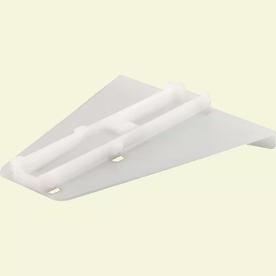 Drawer Track Delta Guide, White Plastic
