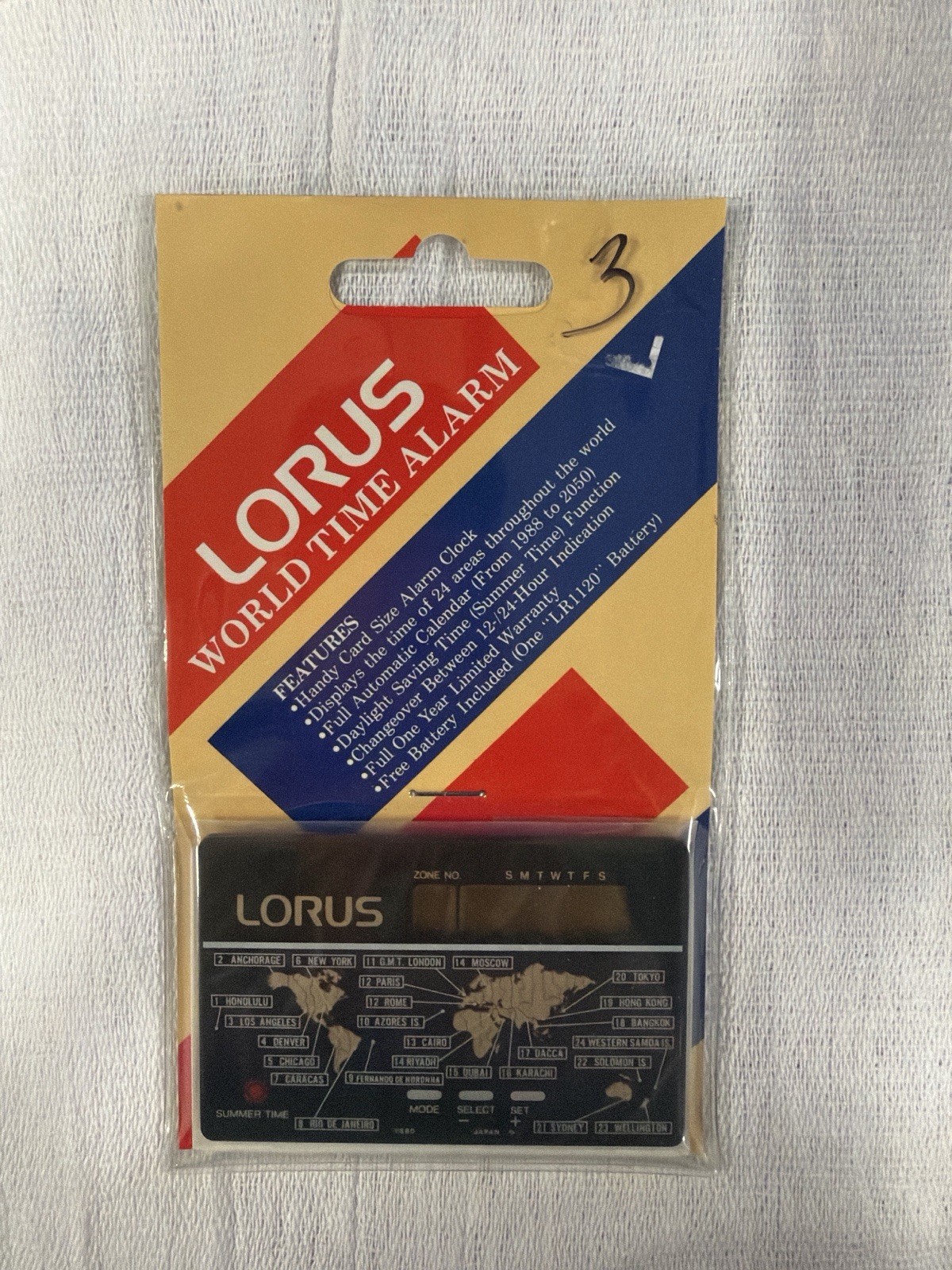 LORUS World Time Alarm Digital Travel Clock Vintage Japan NEW Sealed Package featured image