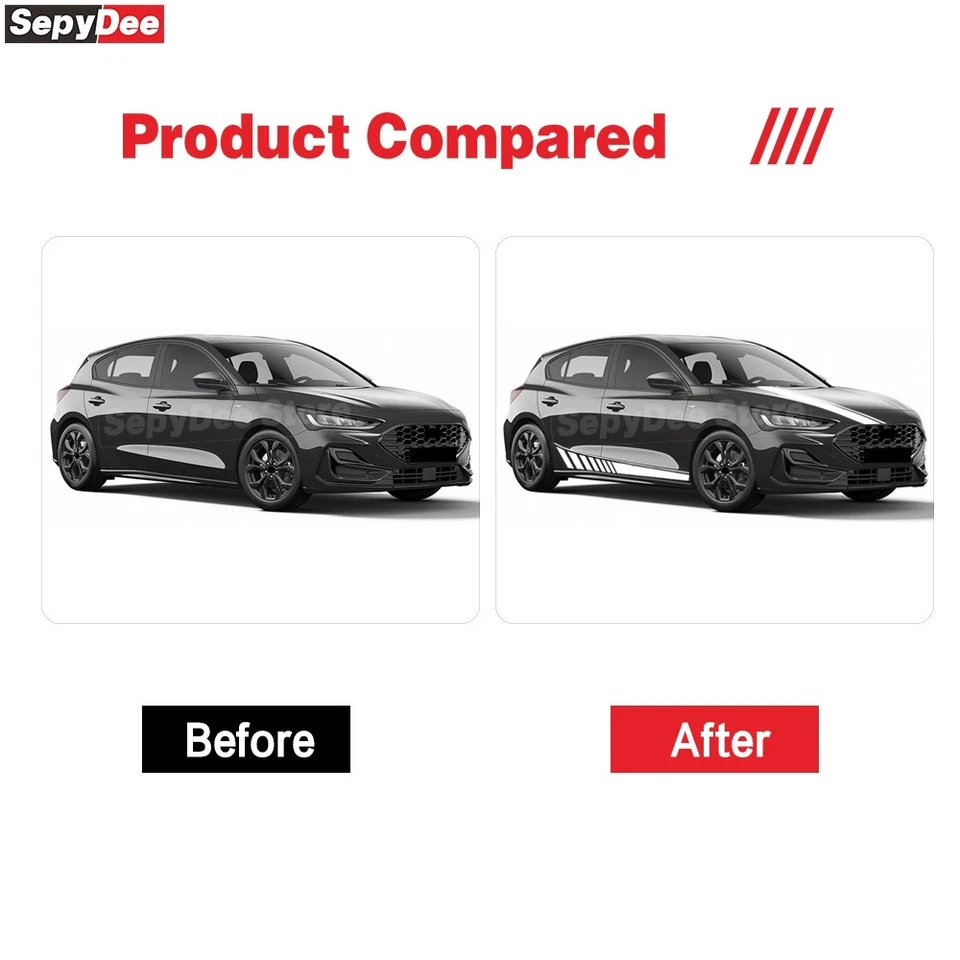 Kits de calcomanías de vinilo calcomanías calcomanías de vinilo para capó de coche Ford Focus ST Foto 3 de 4