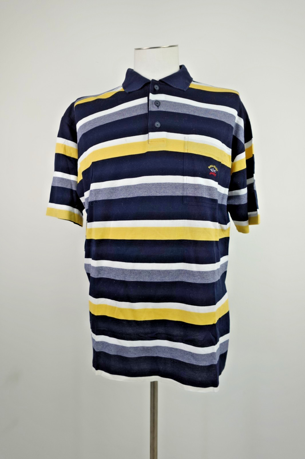 PAUL & SHARK MENS POLO SHIRT SIZE XL T-SHIRT MAN ITALY COTTON VINTAGE CASUAL