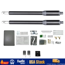 Automatic Arm Dual Swing Gate Opener Heavy Duty Kit Electric Remote Control Set