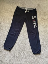 Y2K Abercrombie Fitch cropped sweatpants jogger drawstring sz M tiny stain