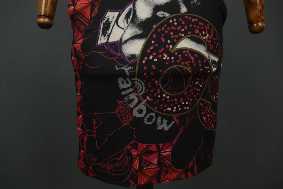 Vestido ajustado DESIGUAL Multi Estampado Arco Iris 69 Manga Larga Cuello Redondo Talla S Foto 4 de 4