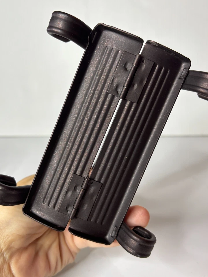 Держатель салфеток зажим для почтовой книги стальной на петлях металлический деревенский декоративный коричневый бронзовый - Изображение 3 из 4